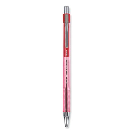 Pilot Better Ballpoint Pen, Retractable, Medium 1 mm, Red Ink, Translucent Red Barrel, PK12, 12PK 30007